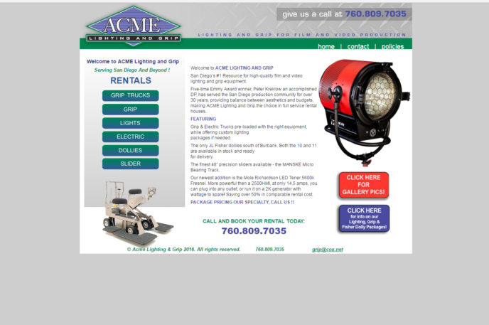 www.AcmeLightingandgrip.com